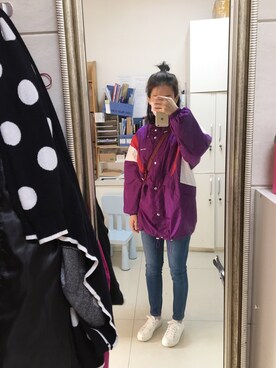 「Mo&Co.（モーアンドコー）のアイテム（ジャケット/アウター）」を使った、赖赖さん（レディース・164cm）の春コーディネート