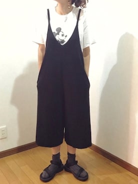 「Factor=（ファクターイコール）のアイテム（オールインワン・サロペット）」を使った、あゆさん（レディース・157cm）の夏コーディネート