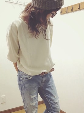 「reca（レカ）のアイテム（ニットキャップ/ビーニー）」を使った、あゆさん（レディース・157cm）の秋コーディネート