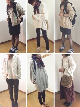 「GRL（グレイル）のアイテム（ピアス（両耳用））」を使った、あゆさん（レディース・157cm）の秋コーディネート