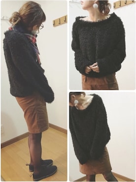 「GRL（グレイル）のアイテム（ピアス（両耳用））」を使った、あゆさん（レディース・157cm）の秋コーディネート