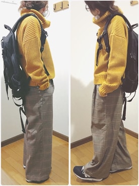 「GRL（グレイル）のアイテム（ピアス（両耳用））」を使った、あゆさん（レディース・157cm）の秋コーディネート