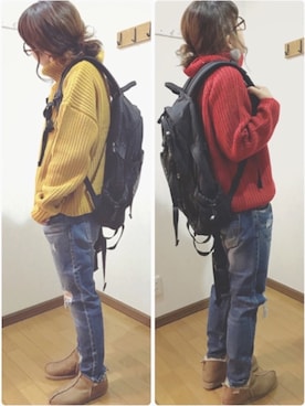 「GRL（グレイル）のアイテム（ピアス（両耳用））」を使った、あゆさん（レディース・157cm）の秋コーディネート