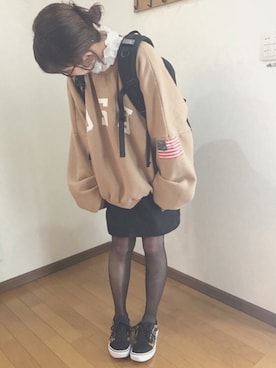 「GRL（グレイル）のアイテム（ピアス（両耳用））」を使った、あゆさん（レディース・157cm）の冬コーディネート