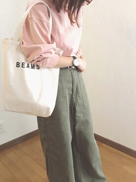 「GRL（グレイル）のアイテム（ピアス（両耳用））」を使った、あゆさん（レディース・157cm）の春コーディネート