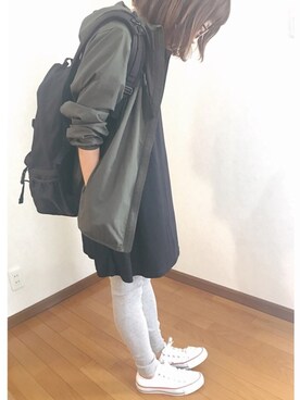 「GRL（グレイル）のアイテム（ピアス（両耳用））」を使った、あゆさん（レディース・157cm）の春コーディネート