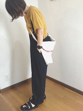 「MHL.」｜「アイテム（オールインワン・サロペット）」を使った、あゆさん（レディース・157cm）の夏コーディネート