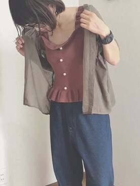 「GRL（グレイル）のアイテム（ピアス（両耳用））」を使った、あゆさん（レディース・157cm）の夏コーディネート