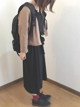 「GRL（グレイル）のアイテム（ピアス（両耳用））」を使った、あゆさん（レディース・157cm）の秋コーディネート