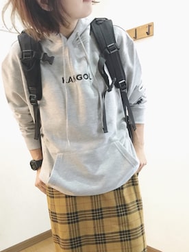 「タータンチェック」｜「アイテム（アナログ腕時計）」を使った、あゆさん（レディース・157cm）の秋コーディネート