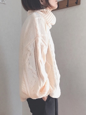 「GRL（グレイル）のアイテム（ピアス（両耳用））」を使った、あゆさん（レディース・157cm）の冬コーディネート