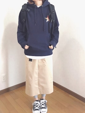 「Shelly island（シェリーアイランド）のアイテム（レギンス/スパッツ）」を使った、あゆさん（レディース・157cm）の冬コーディネート