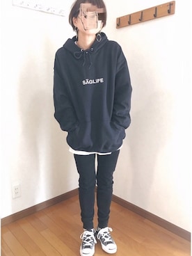 「GRL（グレイル）のアイテム（ピアス（両耳用））」を使った、あゆさん（レディース・157cm）の冬コーディネート