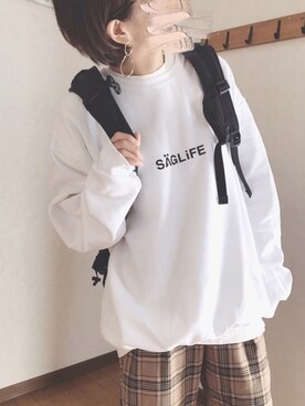 「GRL（グレイル）のアイテム（ピアス（両耳用））」を使った、あゆさん（レディース・157cm）の冬コーディネート