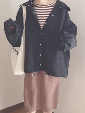 「archives e'pice（アルシーヴエピス）のアイテム（ジャケット/アウター）」を使った、あゆさん（レディース・157cm）の春コーディネート