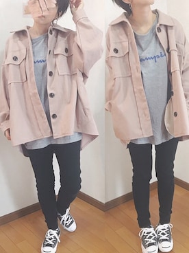 「apres jour（アプレジュール）のアイテム（その他アウター）」を使った、あゆさん（レディース・157cm）の春コーディネート