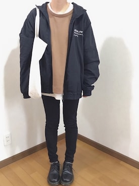 「SEVENDAYS=SUNDAY（セブンデイズサンデイ）のアイテム（スウェット）」を使った、あゆさん（レディース・157cm）の秋コーディネート