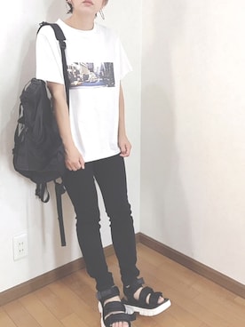 「GRL（グレイル）のストレッチスキニーパンツ（その他パンツ）」を使った、あゆさん（レディース・157cm）の夏コーディネート