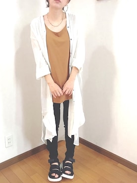 「GRL（グレイル）のストレッチスキニーパンツ（その他パンツ）」を使った、あゆさん（レディース・157cm）の夏コーディネート