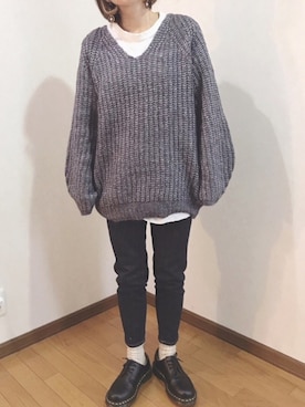 「zozoデニム」｜「アイテム（その他シューズ）」を使った、あゆさん（レディース・157cm）の秋コーディネート