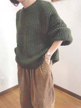 「ダニエルウェリントン」｜「アイテム（アクセサリー）」を使った、あゆさん（レディース・157cm）の冬コーディネート