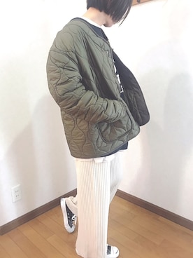 「A part by（アパートバイ）のアイテム（ブルゾン）」を使った、あゆさん（レディース・157cm）の冬コーディネート
