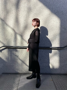 「#instagood」｜「アイテム（ワンピース/ドレス）」を使った、mizuhoさん（レディース・161cm）の冬コーディネート