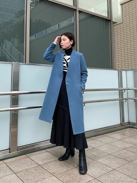 エクストラウールVネックコートを使ったショップスタッフの人気