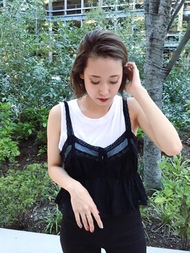 「Another Edition」｜「アイテム（キャミソール）」を使った、chiharu__hondaさん（レディース・161cm）の秋コーディネート