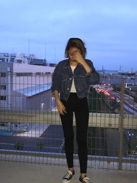 「Another Edition（アナザーエディション）のアイテム（デニムジャケット）」を使った、chiharu__hondaさん（レディース・161cm）の春コーディネート