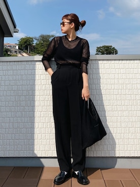 「シースルー」｜「アイテム（レインシューズ）」を使った、chiharu__hondaさん（レディース・163cm）の秋コーディネート