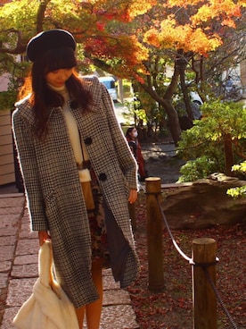 「COMME CA DU MODE（コムサデモード）のアイテム（ジャケット/アウター）」を使った、Hinacochoさん（レディース・159cm）の秋コーディネート