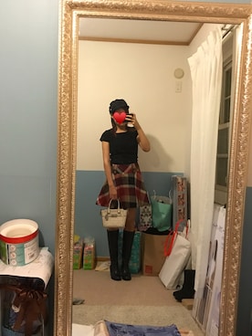 「バーバリー」｜「アイテム（キャスケット）」を使った、more_kirakiraさん（レディース・160cm）の冬コーディネート