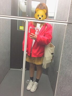 「VANS（バンズ）のアイテム（ナイロンジャケット）」を使った、HAZUK!さん（レディース・154cm）の冬コーディネート