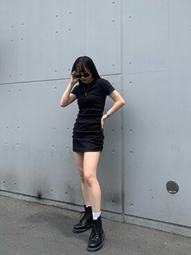 「ミニワンピ」｜LAGUAGEMさん（レディース・159cm）の春コーディネート