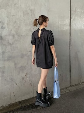 「ミニワンピ」｜LAGUAGEMさん（レディース・161cm）の夏コーディネート