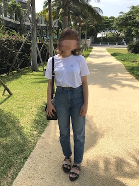 「ハイウエストストレートジーンズ」｜そらさん（レディース・157cm）の春コーディネート