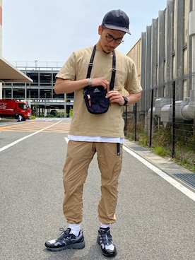 「ポケットＴシャツ」｜「アイテム（トップス）」を使った、akihiroさん（メンズ・175cm）の夏コーディネート