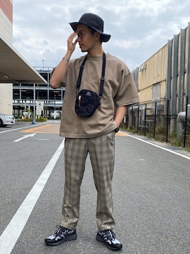 「アイテム（ボディバッグ/ウエストポーチ）」を使った、akihiroさん（メンズ・175cm）の夏コーディネート