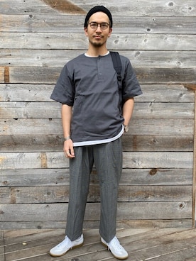 「417 EDIFICE（フォーワンセブンエディフィス）のアイテム（バッグ）」を使った、akihiroさん（メンズ・175cm）の夏コーディネート