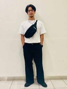 「417 EDIFICE（フォーワンセブンエディフィス）のアイテム（バッグ）」を使った、akihiroさん（メンズ・175cm）の夏コーディネート