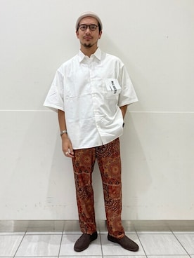 「417 EDIFICE（フォーワンセブンエディフィス）のアイテム（ニットキャップ/ビーニー）」を使った、akihiroさん（メンズ・175cm）の夏コーディネート