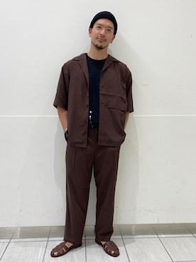 「417 EDIFICE（フォーワンセブンエディフィス）のアイテム（ニットキャップ/ビーニー）」を使った、akihiroさん（メンズ・175cm）の夏コーディネート
