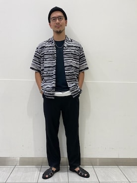 「417 EDIFICE（フォーワンセブンエディフィス）のアイテム（ニットキャップ/ビーニー）」を使った、akihiroさん（メンズ・175cm）の夏コーディネート