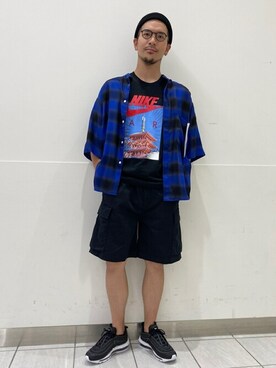 「417 EDIFICE（フォーワンセブンエディフィス）のアイテム（帽子）」を使った、akihiroさん（メンズ・175cm）の夏コーディネート