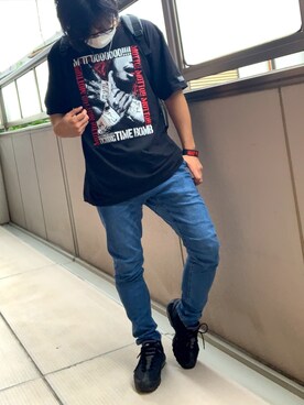 「ROLLING CRADLE（ローリングクレイドル）のアイテム（Tシャツ/カットソー）」を使った、Torichockさん（メンズ・173cm）の夏コーディネート