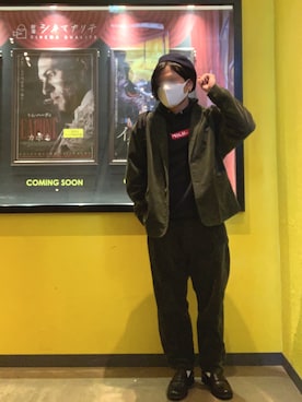 「NANO universe（ナノユニバース）のアイテム（ハンチング/ベレー帽）」を使った、Torichockさん（メンズ・173cm）の冬コーディネート