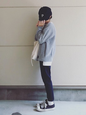 「BEAMS BOY（ビームスボーイ）のアイテム（キャップ）」を使った、i_Kaさん（キッズ・140cm）の秋コーディネート