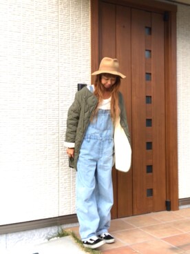 「SLY（スライ）のアイテム（ノーカラージャケット）」を使った、yoshiiさん（レディース・165cm）の秋コーディネート