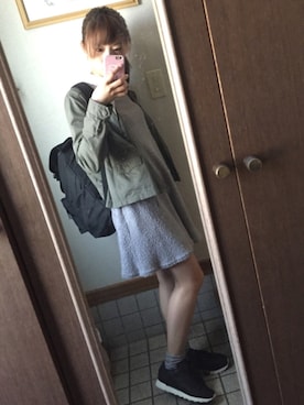 「gray」｜「アイテム（ワンピース/ドレス）」を使った、myu.さん（レディース・158cm）の春コーディネート